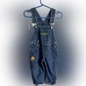 Kru Little Denim Jungle Friends Overalls Size 24 Months Y2K